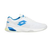 Scarpe da tennis da uomo Lotto Mirage 100 II SPD - all white/dodgers blue/sunny lime - Bianco (45,5)