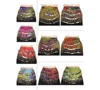 Lotto misto accessori danza tribale moneta oro sciarpe danza del ventre donna