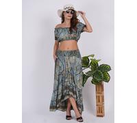 Lotto misto all'ingrosso da donna Coord Set off spalle scoperte e gonna alta ...