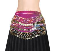 Lotto misto sciarpa accessori danza del ventre moneta oro sciarpe tie dye anca