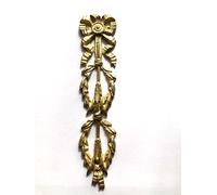 Lotto orologio a pendolo frontone bronzo o ottone cartello orologio antico fr...