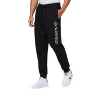 Lotto Pantaloni da jogging da uomo, 2 colori, M-2XL, logo stampato, misto cotone, Nero , XL