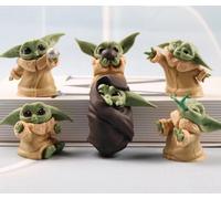 Lotto PROMO 6 Figurine Star Wars Baby Grogu The Mandalorian Nuove 5-6 cm