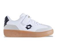 LOTTO Scarpe da Ginnastica Unisex per Bambini Makera K, Bianco Nero, 32 EU