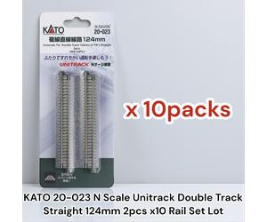 Lotto set binari KATO 20-023 scala N Unitrack doppio binario dritto 124 mm 2 ...