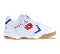 Lotto SOCCERA K Unisex Kids Sneaker, Bianco/Rosso, 34 EU