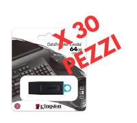 LOTTO/STOCK 30X PENDRIVE USB KINGSTON DATATRAVELER EXODIA 64GB DTX/64GB SPED INC