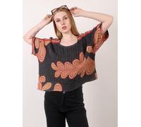 Lotto top donna reversibile 2 strati oversize stampa floreale misto cotone Ka...