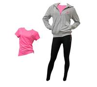 Lotto Tuta Donna Estiva 2 PEZZI + T-SHIRT OMAGGIO - Tuta Donna Completa Cotone 4 Stagioni Rosa