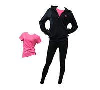 Lotto Tuta Donna Estiva 2 PEZZI + T-SHIRT OMAGGIO - Tuta Donna Completa Cotone 4 Stagioni Rosa
