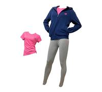 Lotto Tuta Donna Estiva 2 PEZZI + T-SHIRT OMAGGIO - Tuta Donna Completa Cotone 4 Stagioni Rosa