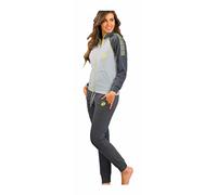 Lotto Tuta Donna in Pile con Zip Intera - Invernale, Felpata, Completa per Casa (6043 Antracite, M)