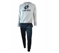 Lotto TUTA UOMO IN FELPA GARZATA - TUTA UOMO INVERNALE COTONE FELPATO - SPORTIVA - DISPONIBILE ANCHE SOLO FELPA - PANTALONE (459435 GREY, S)