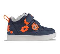 LOTTO Velbani Fur M Unisex Kids, Scarpe da Ginnastica Bambini, Navy Arancio, 21 EU