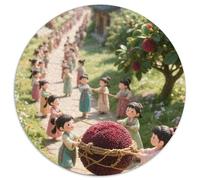 Lotus 1000 Pieces Round Puzzles Creative Jigsaw Impossible Hard Difficult Challenging for Adults And Kids Unique Challenge Game 1000pcs (67.5x67.5cm)