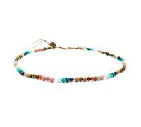 Lotus and Luna Collana con 7 chakra da donna, collana con cristalli curativi con pietre vere (maestro guaritore) per portare equilibrio e guarigione alla mente e al corpo, gioiello fatto a mano, 4 mm