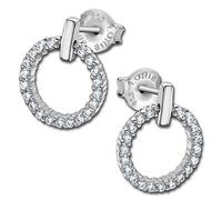 Lotus Argento Orecchini Cerchio 925 Argento Zirconi Pure Essenziale JLP3100-4-1