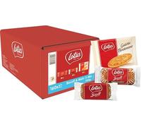 Lotus Biscoff | Biscotti caramellati, biscotti al cioccolato caramellati e Gallette Bretone | 160 biscotti confezionati singolarmente | Solo ingredienti naturali | 160x1 | 1,1 kg