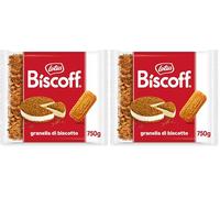 Lotus Biscoff | Granella Decorativa per Torte, Waffle, Gelati e Dolci | Dal Gusto Inconfondibile e Croccante | Prodotto Vegano | 750g (Confezione da 2)