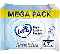 Lotus Carta igienica umida sensibile, priva di coloranti e profumi, fibre FSC 100% di origine naturale, 294 fogli