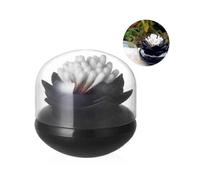 Lotus Cotton Swab Holder - Stylish Storage Container, 8.1 x 8.4 cm for Organizing Bathroom Essentials & Accessories