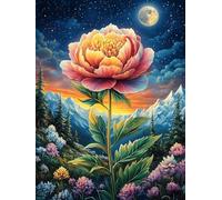 Lotus Flower Under The Moon Puzzle 1000 Pezzi Per Decorazione Murale Scenery Science Fiction Cartone Rigido Per Adulti Da Incorniciare Incastro Perfetto Per Soggiorno Con Poster Incluso 1000 PCS