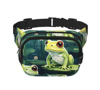 Lotus Frog Marsupio a doppio strato estivo da piscina, unisex, regolabile, per viaggi, escursionismo, corsa, ciclismo, festival