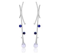 Lotus Fun S925 Orecchini in argento Sterling a forma di albero etnico, a goccia, creativo, realizzato a mano, gioiello unico per donne e ragazze