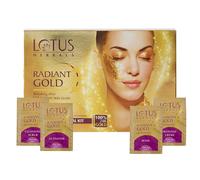 Lotus Herbals Radiant Gold Facial Kit Instant Glow 24K Pure Gold & Papaya 37 gm