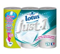 Lotus Just 1 carta igienica Aquatube con tubo di scarico 2 confezioni da 6 rotoli ciascuno