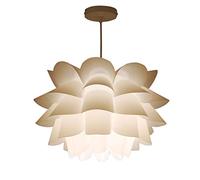 Lotus lampadario a soffitto lampada a sospensione dell'Assemblea del paralume sospensione Puzzle luci moderne PVC Penombra, 36cm bianco, Un singolo testa Soggiorno Lights lampadario(Warm light)