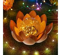 Lotus luce solare, giallo/verde galleggiante fiore lampada notte, fiore galleggiante lampada notte for stagno piscina giardino accessori for giardino acquario matrimonio cortile decorazioni