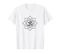 Lotus Ohm/Om Simbolo Yoga e Meditazione Design Maglietta