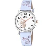 LOTUS Orologio Bambina Analogico in Acciaio Inossidabile e Pelle Blu