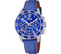 Lotus Orologio Bambino 18581/6 – Junior Collection Analogico Quarzo Cassa 36 mm Pelle Blu-Arancio