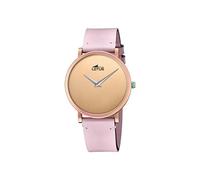 Lotus Orologio da donna in acciaio inox e cinturino in pelle rosa con una dimensione di 38 mm e un quadrante beige, cassa in acciaio inox, 5 bar, 18778/1, Colore: rosa., mittel, cinghie