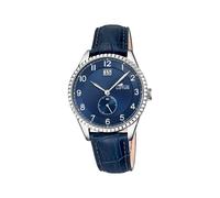 LOTUS Orologio da uomo 18322/F Outlet Cassa in acciaio inossidabile 316l Argento Cinturino in pelle blu, blu, striscia