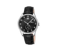 Lotus Orologio da uomo 18322/G Outlet Cassa in acciaio inossidabile 316l Argento Cinturino in pelle nera, Nero