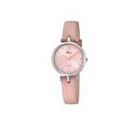 LOTUS Orologio Donna 18458/B Outlet Cassa in Acciaio Inox 316L Argento Cinturino in Pelle Bianco, Rosa