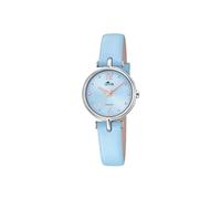 LOTUS Orologio Donna 18458/C Outlet Cassa in Acciaio Inox 316L Argento Cinturino in Pelle Bianco, blu