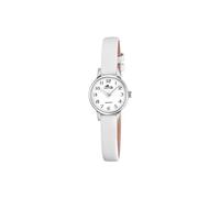 LOTUS Orologio Donna 18963/1 Outlet Cassa in Acciaio Inox 316L Argento Cinturino in Pelle Bianco, bianco