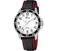 LOTUS Orologio Infantile Analogico Pelle Nera - Movimento al Quarzo - Vetro Minerale Alta Resistenza - Impermeabile 5 ATM - Classico 18787/6 - Junior Collection