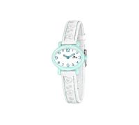 Lotus Orologio per bambini 15766/7 Outlet Cassa in Acciaio Inox 316L Grigio Argento Cinturino in Pelle Bianco, striscia