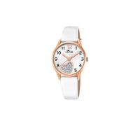 LOTUS Orologio per bambini 18407/D Junior Collection Cassa in acciaio inossidabile 316l Oro Cinturino in pelle bianca