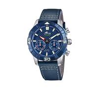 LOTUS Orologio Smart Uomo Ibrido Connected in Pelle Blu | Analogico Smart, Impermeabile 10 ATM 18811/3, Controllo Musica, Contapassi, Notifica e Rifiuta Chiamate