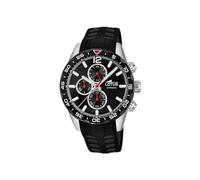 LOTUS Orologio Uomo 18953/3 Outlet Cassa in Acciaio Inox 316L Argento Cinturino in Gomma Nero, Nero