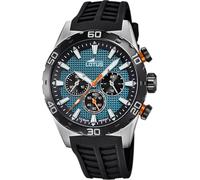 LOTUS Orologio Uomo Analogico Gomma Nera - Quarzo - Cronografo - Vetro Minerale - Impermeabile 10 ATM 18677/F Special Prices