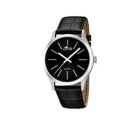 Lotus Orologio Uomo 15961/3 Analogico Quarzo Vetro Minerale Pelle Nera Impermeabile 5 ATM Minimalist