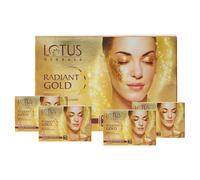 Lotus Radioso Oro Facciale Kit Per Istantaneo Splendore Con 24K 37gm Ogni Set 4