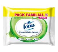 Lotus - Salviette aloe vera, carta igienica umida, confezione da 80 salviette